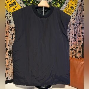 Oversized Sleeveless Wadded T-shirt